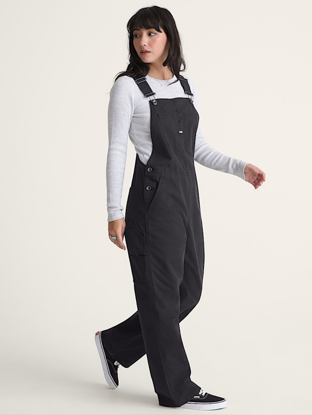 Vans Ground Work Canvas Overalls Black Size Medium Workwear Skater Utility